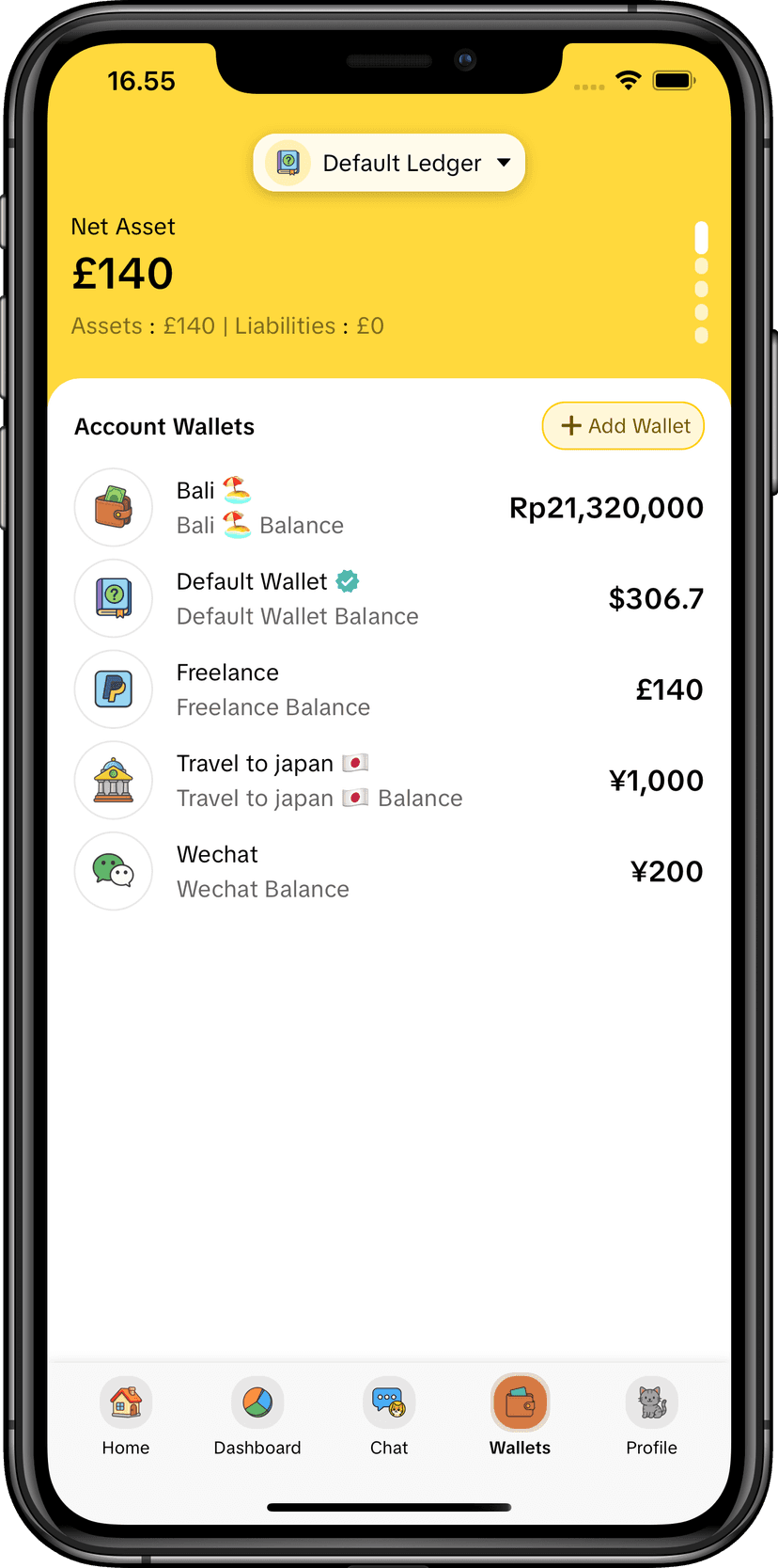 MoneyKu Multi-Wallet Management