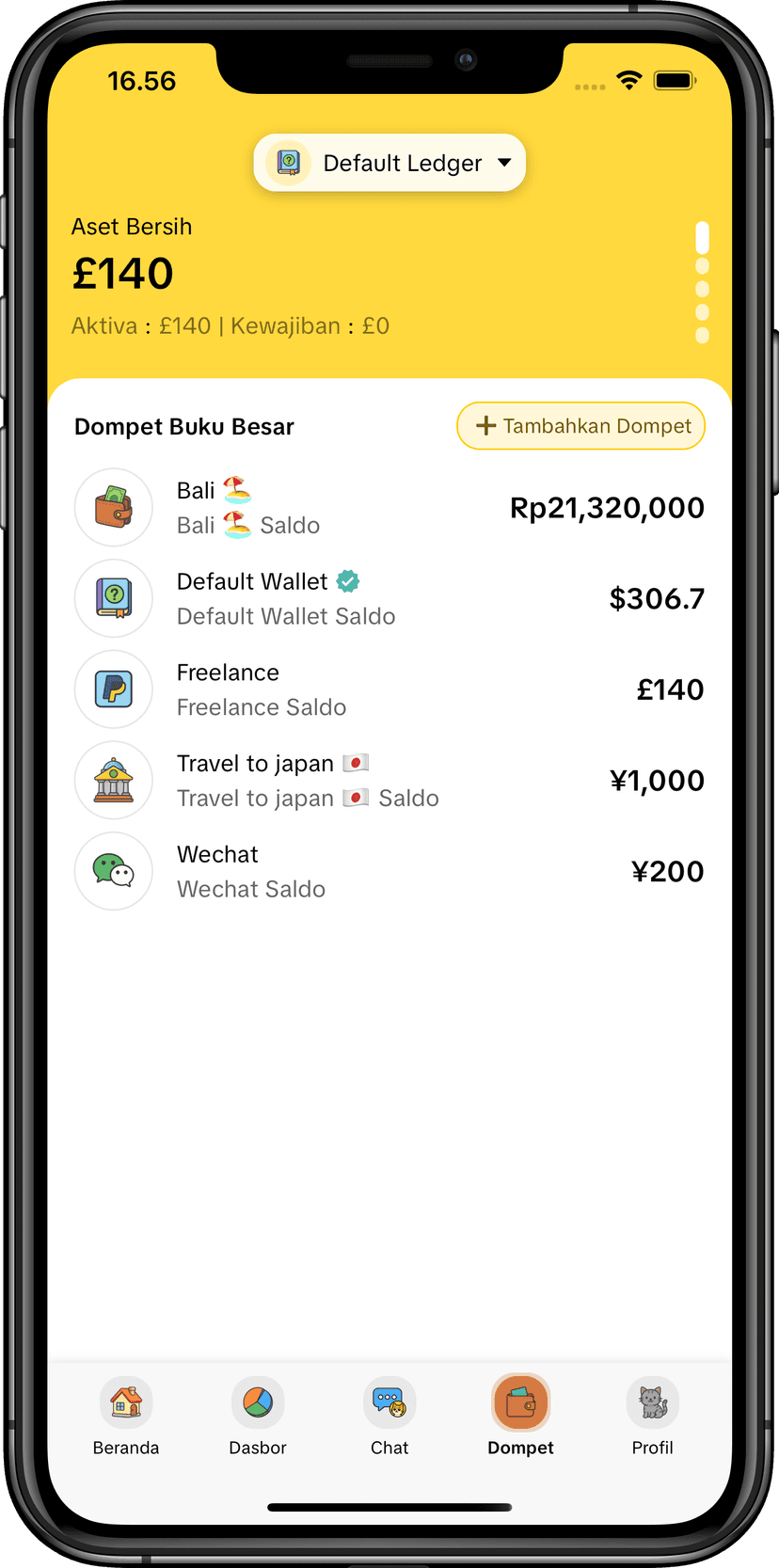 Manajemen Multi-Dompet MoneyKu