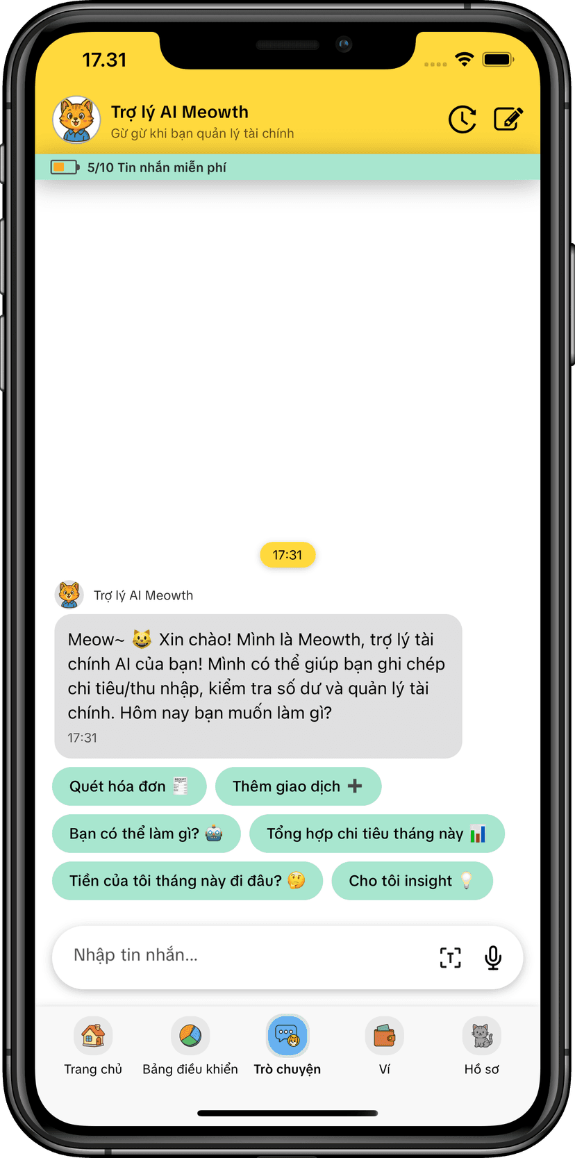 Trợ lý AI MoneyKu